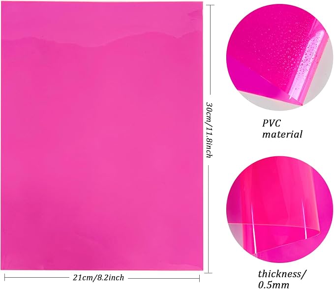 Transparent PVC Faux Leather Sheets, Glossy Waterproof Clear Vinyl Fabric