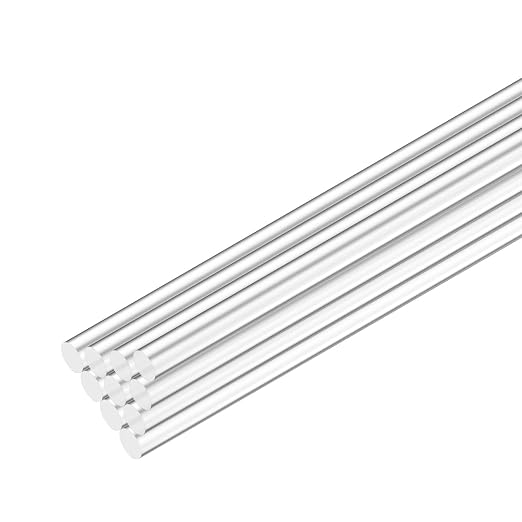 M METERXITY 10-Pack Acrylic Round Rods, 11.81 x 0.24 Inch/ 300 x 6 mm Clear