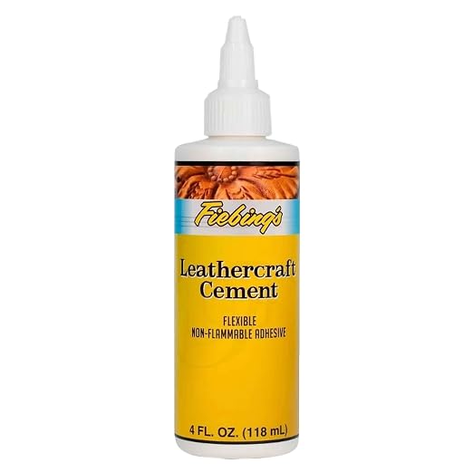 Fiebing's Leathercraft Cement - 4 oz Leather Glue Adhesive - Quick Drying