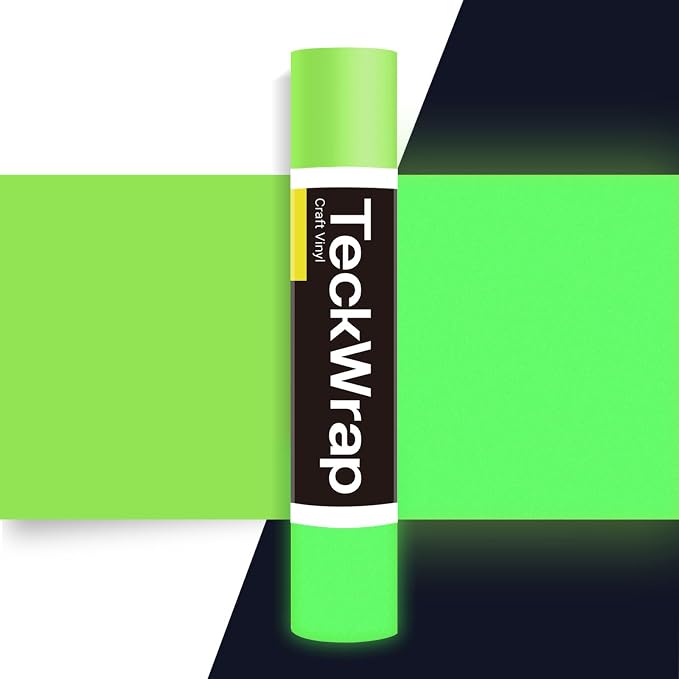 TECKWRAP Glow in Dark Vinyl Matte Adhesive Vinyl