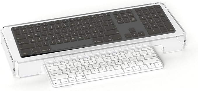 Acrylic Computer Keyboard Cover, Mechanical Keyboard Dust Cover PC Keyboard Cat Protector, Cat Keyboard Protector (2 Pack, Clear)