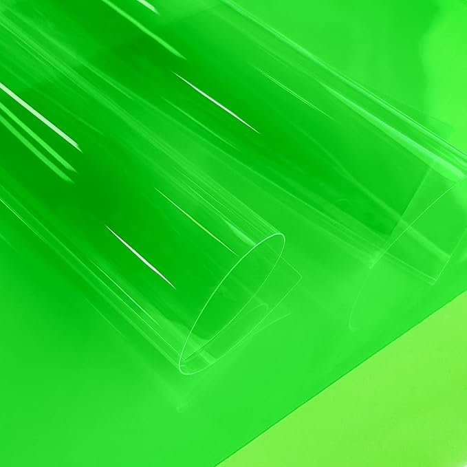 Transparent PVC Faux Leather Sheets, Glossy Waterproof Clear Vinyl Fabric