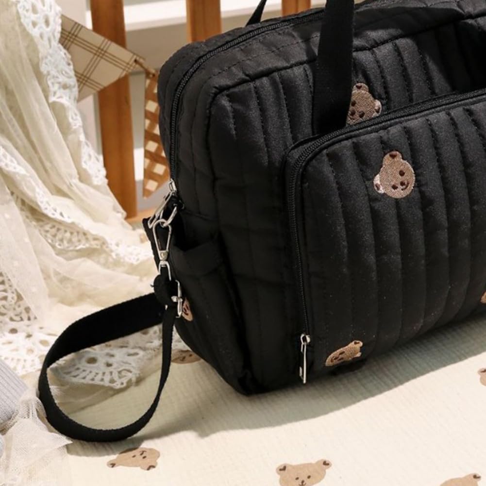 Floral Baby Diaper Bag Tote Mommy Bag Cute Cotton Diaper Bags Crossbody Baby Bags for Girl Pañaleras Para Beb