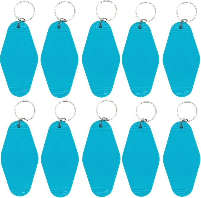 10pcs Blank Hotel Keychains Bulk Vintage Motel Keychain Vinyl HTV printing
