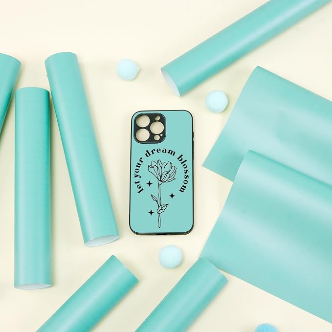 Tintnut Boho Permanent Vinyl 8 Sheets 12x10in Turquoise Blue Adhesive Vinyl |