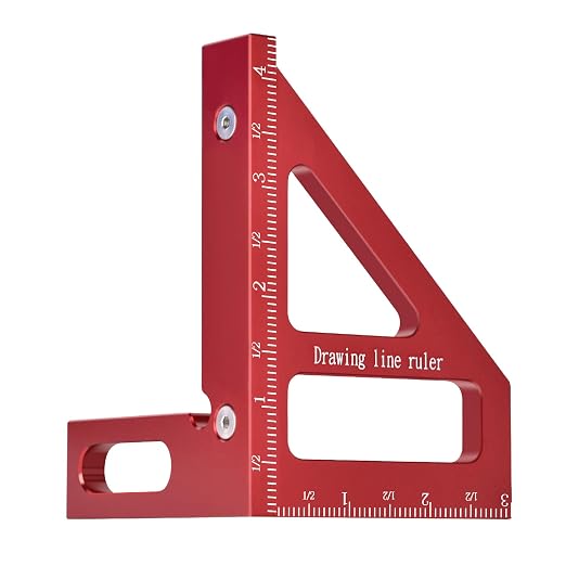 Aleric Imperial 3D Multi Angle Measuring Ruler, High Precision 45/90 Degree