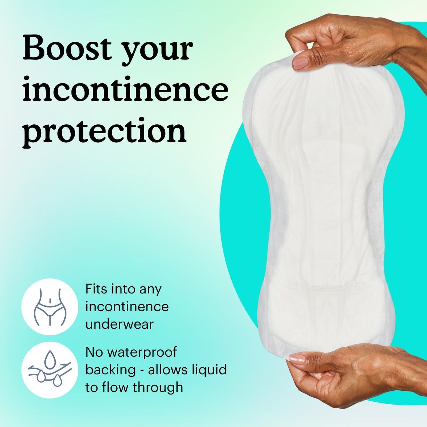Because Overnight Booster Pads Fit All Adult Diapers, Helps Keep Your Adult Diaper Active All Night, Adds 4 Cups to Incontinence Underwear, Extra Absorbency, 22 Count (Packaging May Vary)