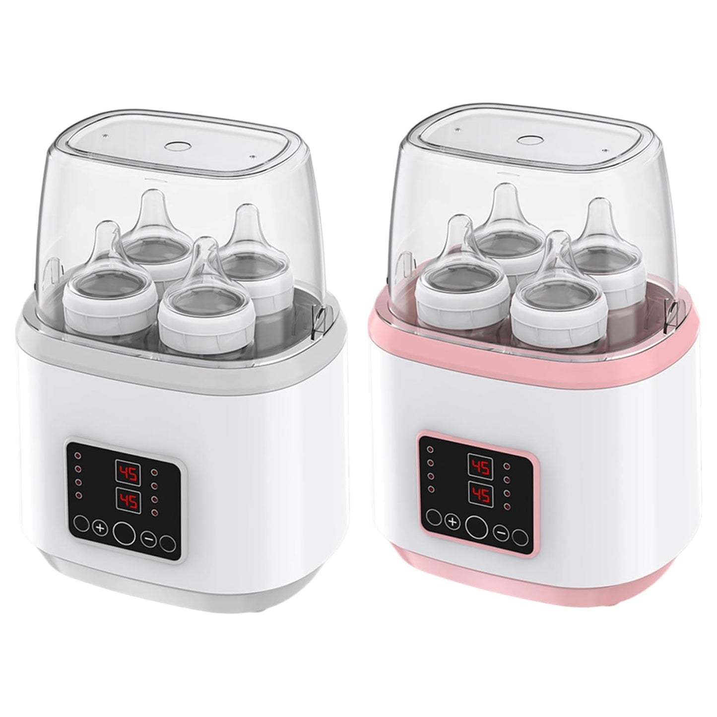 Bottle Warmer, Baby Bottle Warmer ＆ Steriliser Temperature Adjustable Portable Remote Control Baby Food Heater with LCD Display for Breastmilk or Formula, Grey