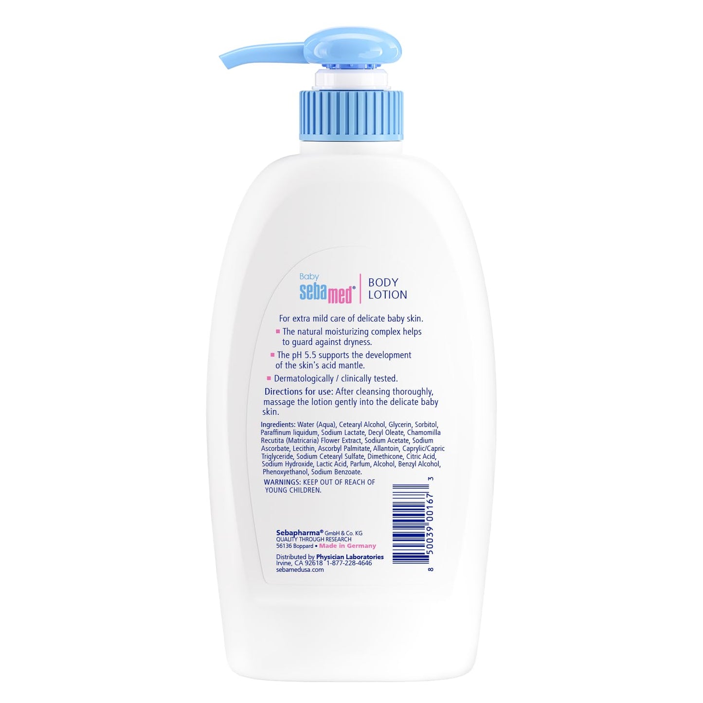 SEBAMED Baby Lotion pH 5.5 Ultra Mild Hydration Dermatologist Recommended Non-Greasy Moisturizer for Delicate Skin 13.5 Fluid Ounces (400 Milliliters)