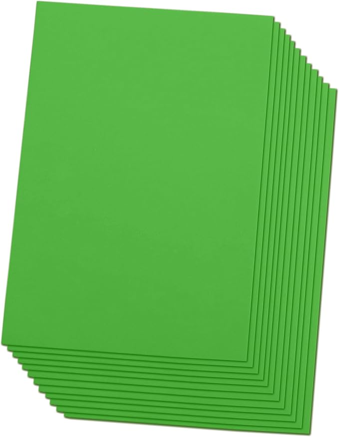 Light Green Eva Foam Sheets, 2mm Thick, 6 x 9 Inch, Handicraft Foam Paper