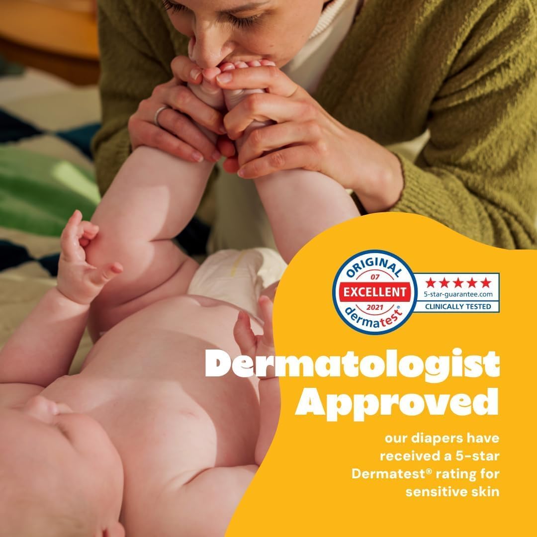 DYPER - Baby Diapers Premium Leak Protection Plant Based, Hypoallergenic Diaper for Day and Overnight Skin-Friendly Comfort | Soft Disposable Diapers (Size 5 (20 Diapers))