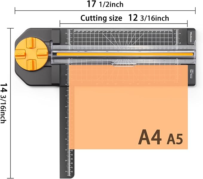 Worklion Scrapbooking Cutting Tool: Paper Cutter 4 in 1