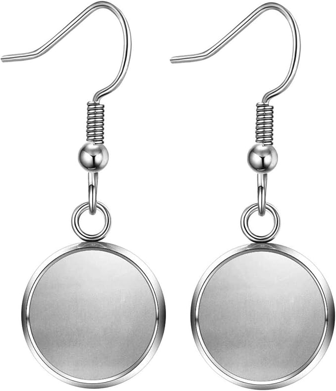 LANBEIDE 40 Packs Earrings Hooks Blanks Fit 12mm Cabochon Settings Trays |