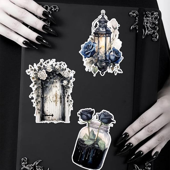 Dark Aesthetic Stickers 80 Pcs, Water Bottle Vinyl Waterproof Sticker