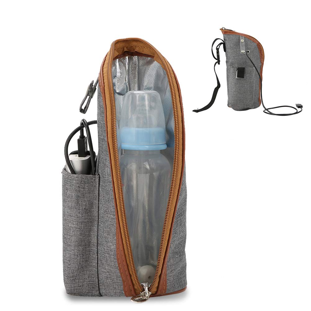 Semme Travel Breast Milk Bag Warmer, Baby Bottles, Bottle Warmer Bag, Portable Beverage and Baby Bottle Warmer Ideal for Car Travel, Shopping