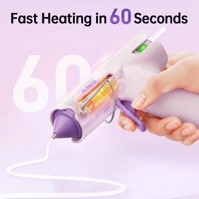 Cordless Hot Glue Gun, Fast Preheating Mini Glue Gun and 20 Sticks Set