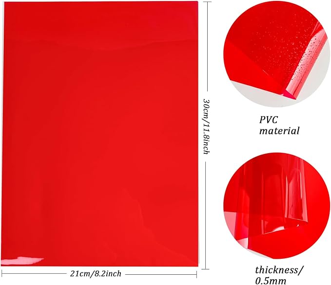 Transparent PVC Faux Leather Sheets, Glossy Waterproof Clear Vinyl Fabric