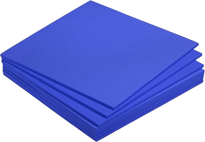 MECCANIXITY EVA Foam Sheets Blue 9.8 Inch x 9.8 Inch 7mm Thick Crafts Foam