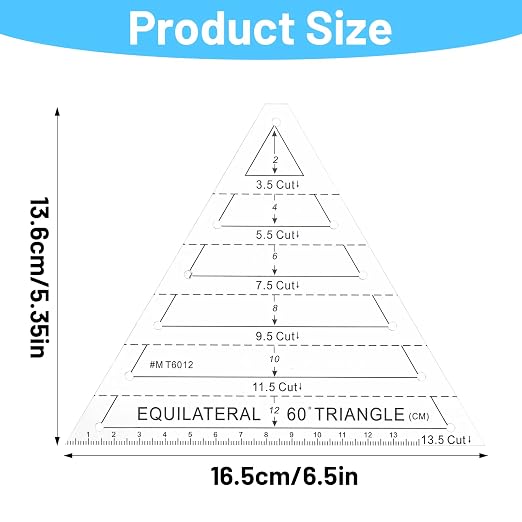 Ymapinc 60 Degree Triangle Ruler