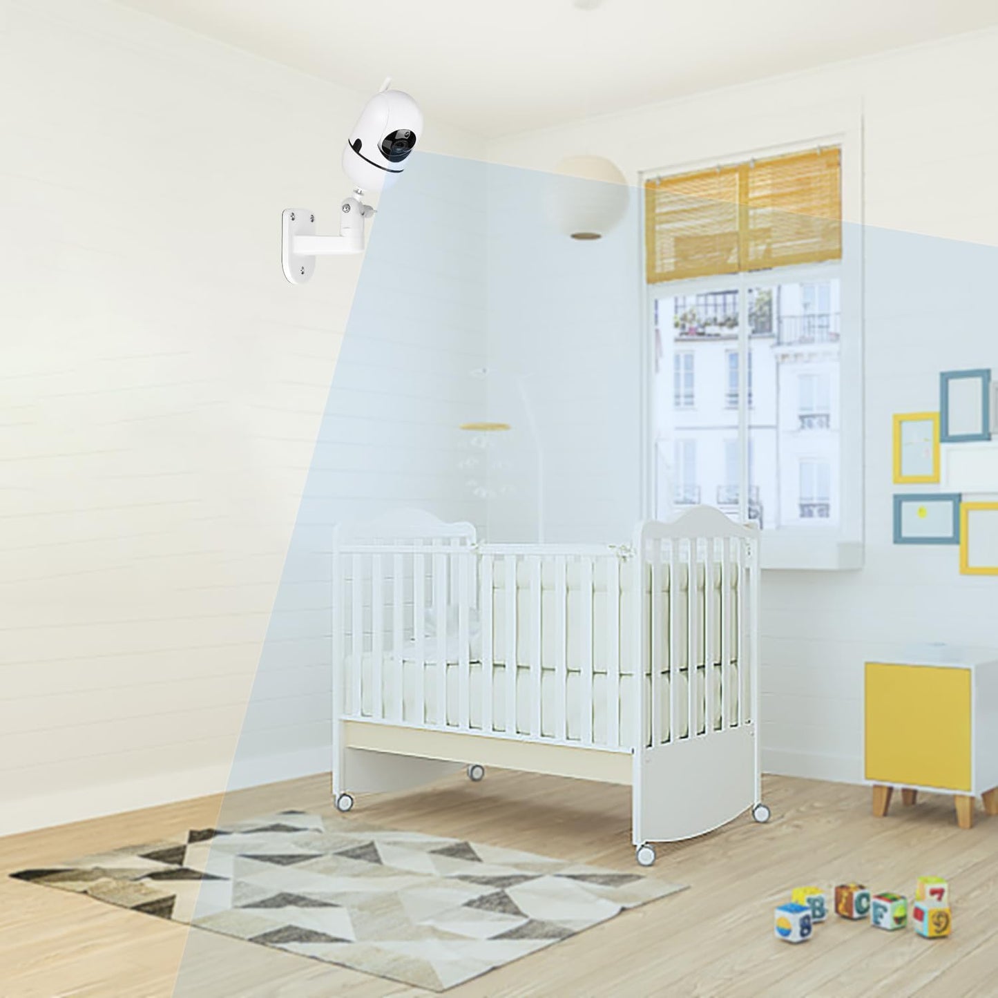 Baby Monitor Mount for HelloBaby HB65/HB40/HB6550/HB66/HB6339/HB6550 Pro, ANMEATE SM935E, 360° Adjustable Baby Camera Wall Mount for Hellobaby Monitor, Two Ways to Install