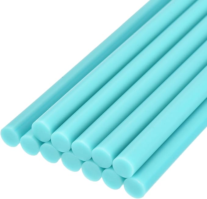 uxcell Mini Hot Glue Sticks for Glue Gun 7mm x 200mm Light Blue 12pcs