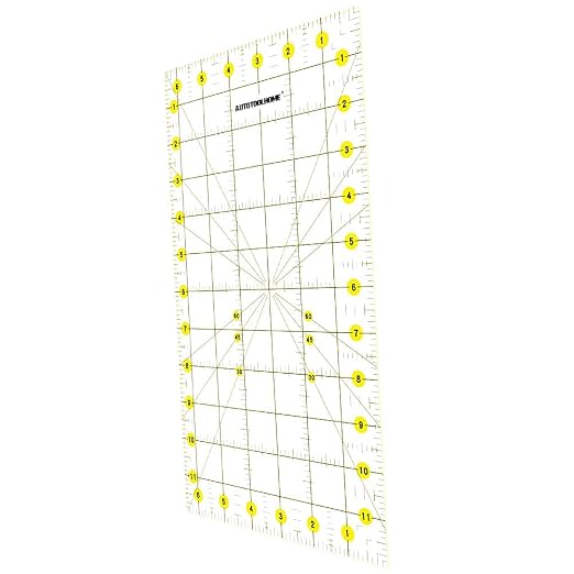 Acrylic Quilting Ruler 6.5" x 12" Fabric Cutting Ruler