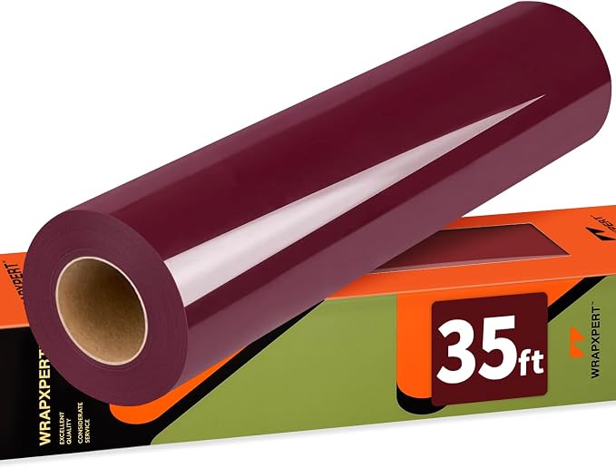 WRAPXPERT Maroon HTV Vinyl Roll-12 x35ft Iron On Vinyl