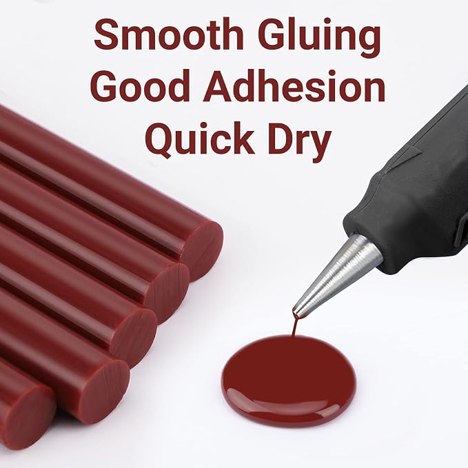 ENPOINT Wine Red Hot Glue Sticks Full Size, Wine Red Adhesive Glue Sticks