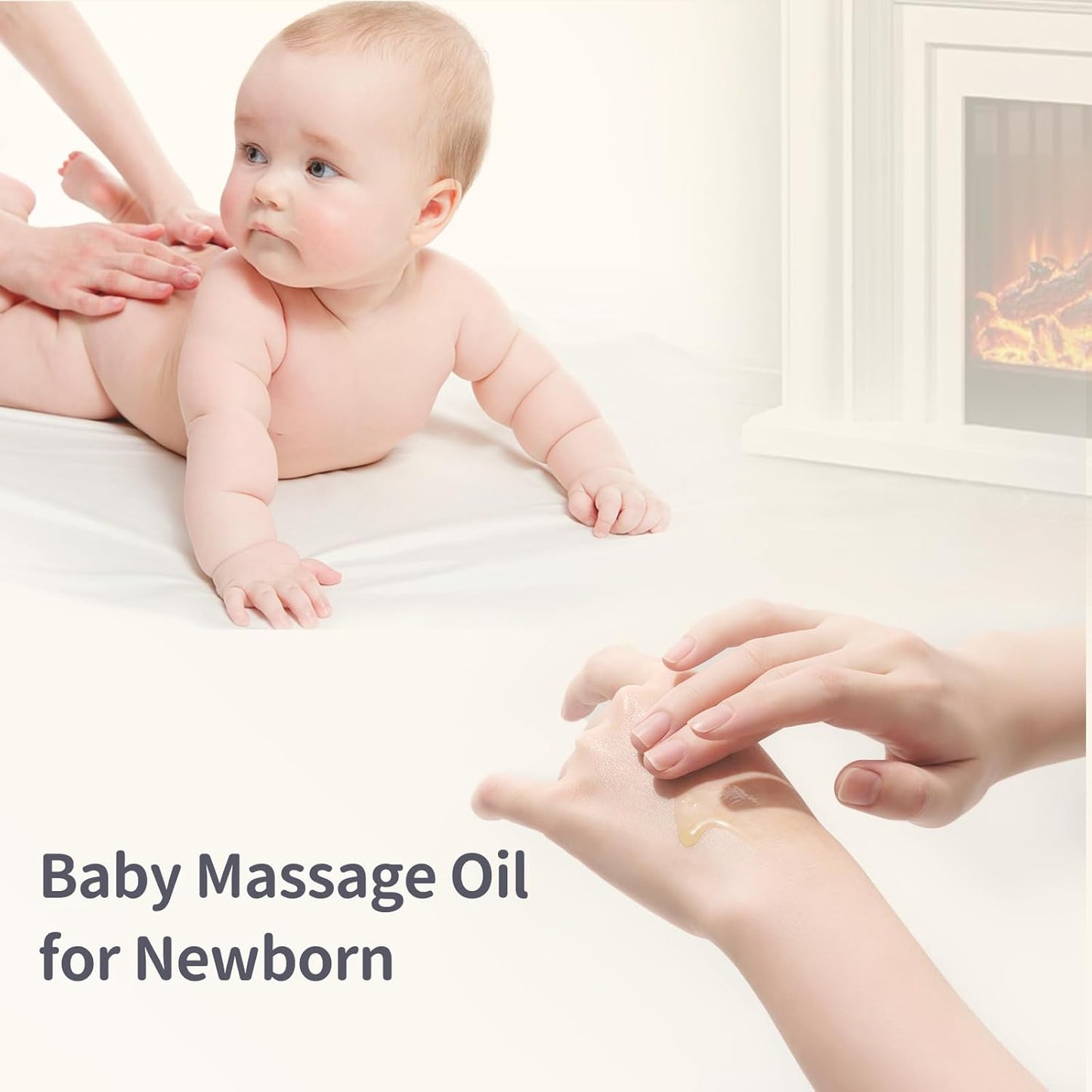 NENNEKO Baby Oil – Organic Unscented Baby Massage Oil for Newborns, Enriched with Mineral & Sunflower Oil – Gentle Moisturizer & Soothing Care – Coconut Oil for Soft, Hydrated Baby Skin