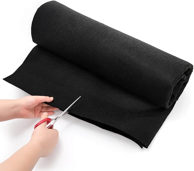 YOUEON 2 Pcs 36"x72" Large Black Felt Fabric