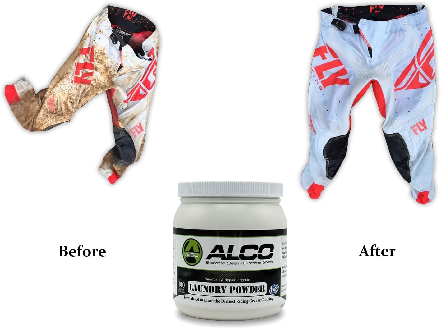 ALCO Laundry Powder - Powerful Stain Removal - Hypoallergenic and Unscented Formula for All Fabrics including Riding Gear, Gym, Baby and Delicate Clothing - 2 lbs, Pack of 1
