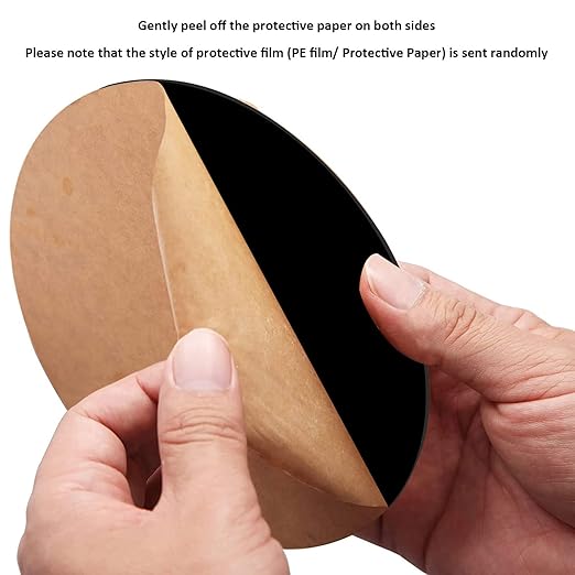 30Pcs 2 inch Black Acrylic Discs Acrylic Circle Blanks, Round Acrylic Sheets