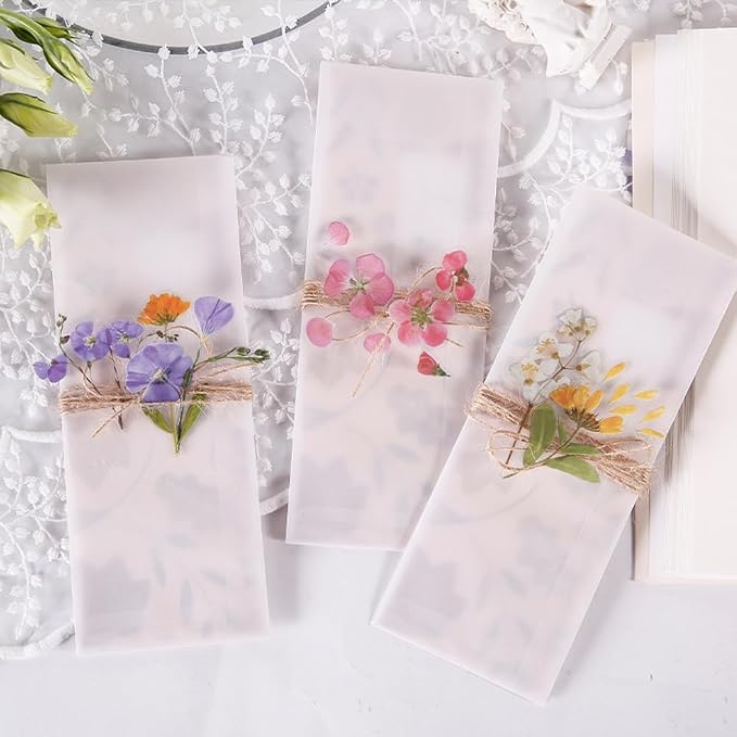 160 Pcs Transparent Flower Stickers