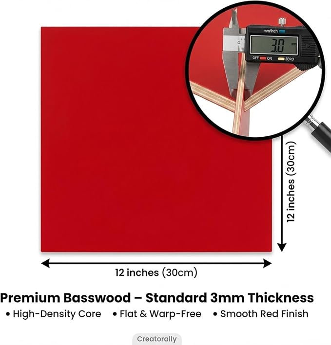 4 Pack Pre-Painted Colored Plywood Sheets, DIY Crafts, Models Making