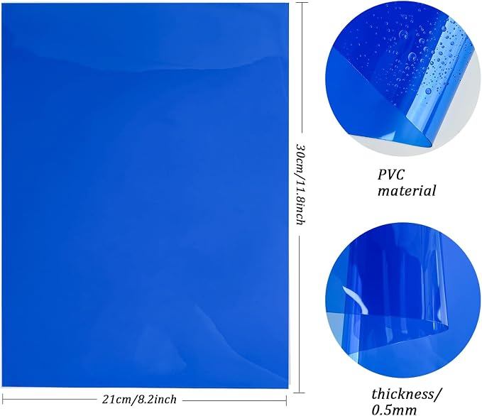 Transparent PVC Faux Leather Sheets, Glossy Waterproof Clear Vinyl Fabric