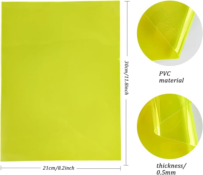 Transparent PVC Faux Leather Sheets, Glossy Waterproof Clear Vinyl Fabric