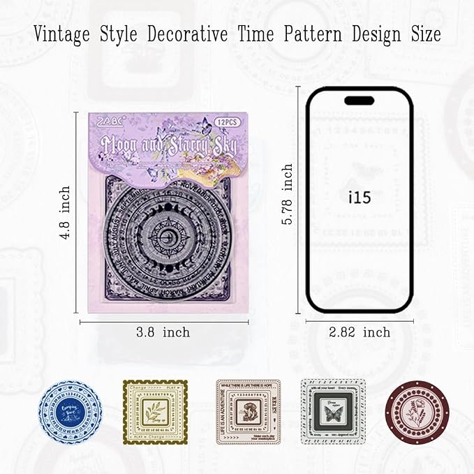 72Pcs Large Diecut PET Decorative Frames Stickers