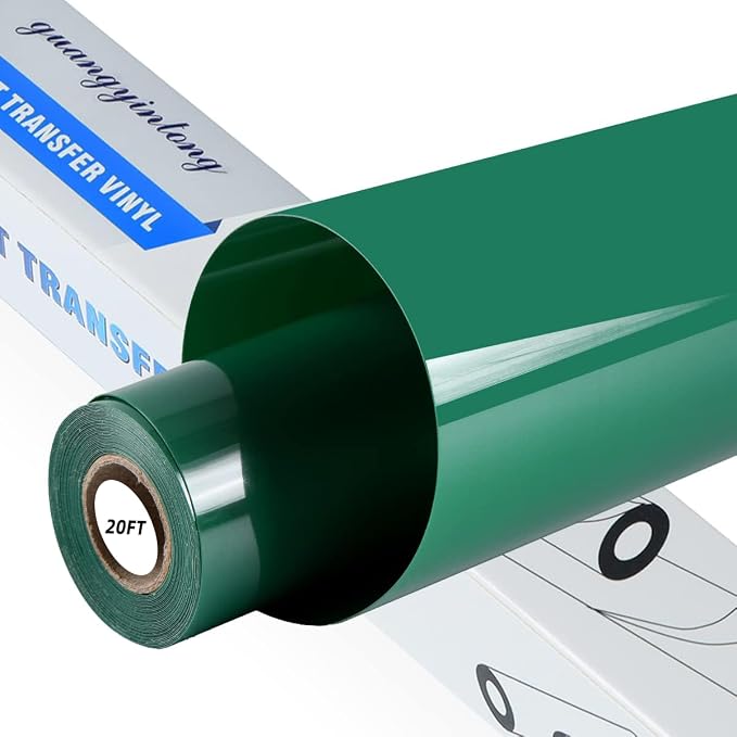 guangyintong Heat Transfer Vinyl Green HTV Rolls, Glossy Surface HTV Vinyl