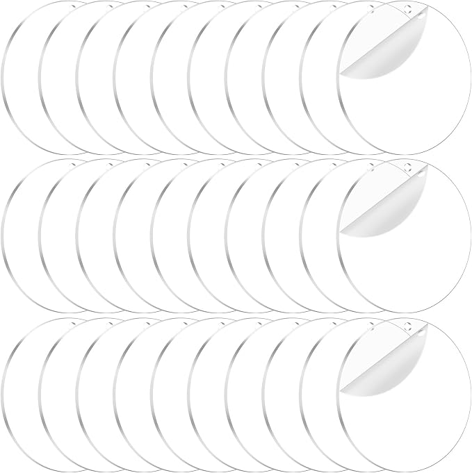 40PCS Acrylic Keychain Blanks, Tags and Craft