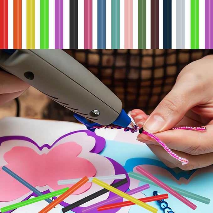 Ewparts 14-Color Hot Glue Sticks, school projects, home decor, and holiday
