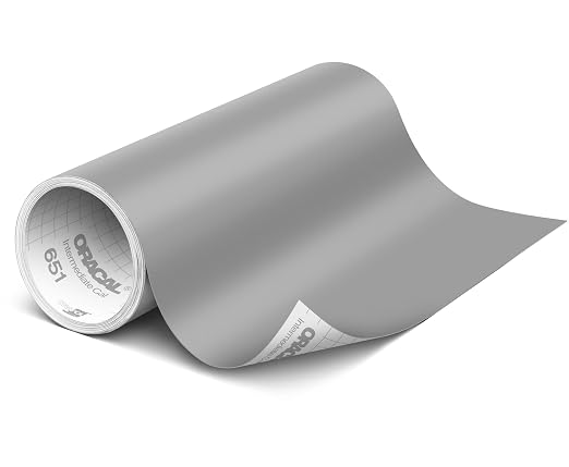 ORACAL 651 Matte Grey Vinyl Durable Roll Easy to Weed Permanent Adhesive Craft