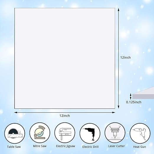 Zonon 5 Pcs Polycarbonate Clear Plastic Sheets