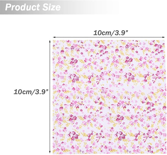 Colored Craft Felt Fabric Patchwork Cotton Sheets 50 Pieces 20 x 20cm
