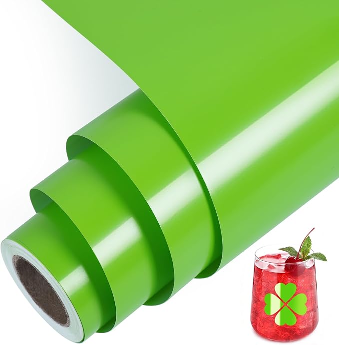 TORC Apple Green Permanent Vinyl 12" x 14 FT Glossy Green Adhesive Vinyl Roll
