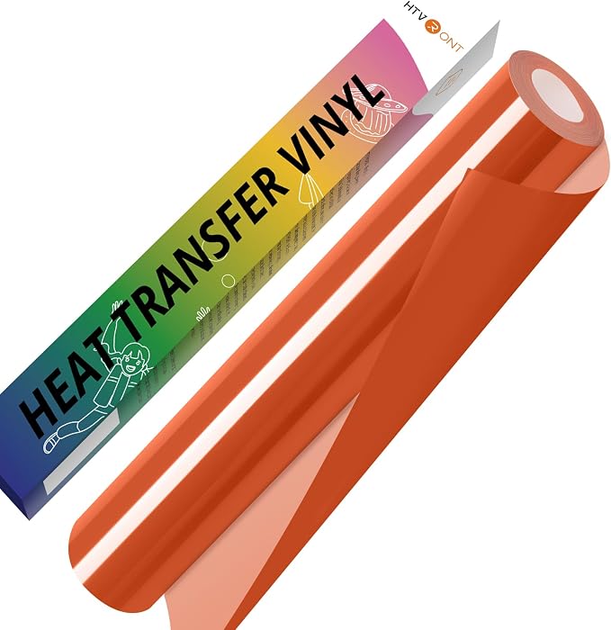 HTVRONT Texas Orange HTV Vinyl Roll