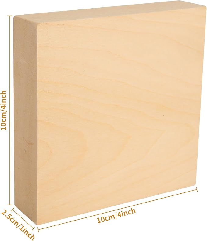 QTLCOHD 12Pcs Unfinished Wood Blocks