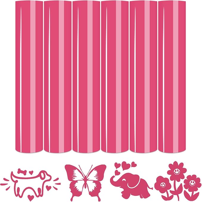 Tintnut Punch Pink Heat Transfer Vinyl, easy cut & weed, stretch washable