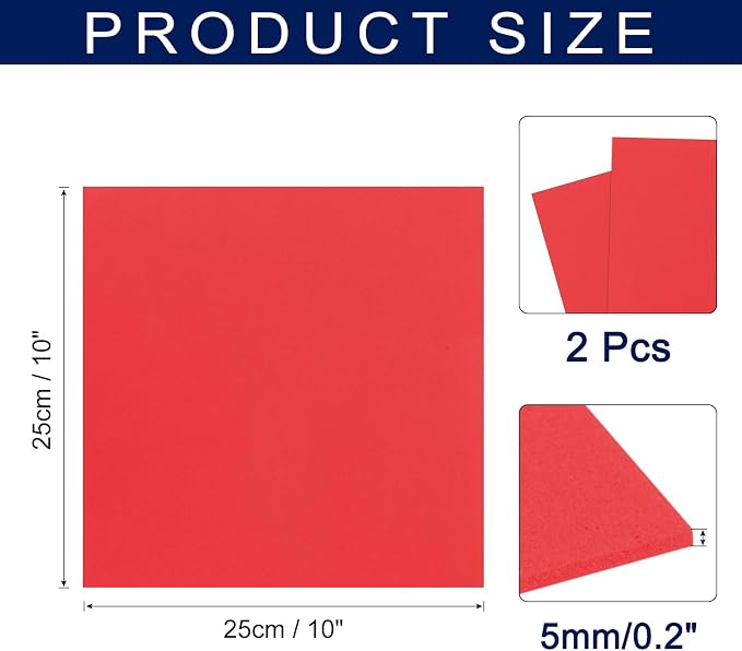MECCANIXITY Foam Sheets Crafts 10x10 Inch 5mm EVA Craft Foam Paper Foam Sheets