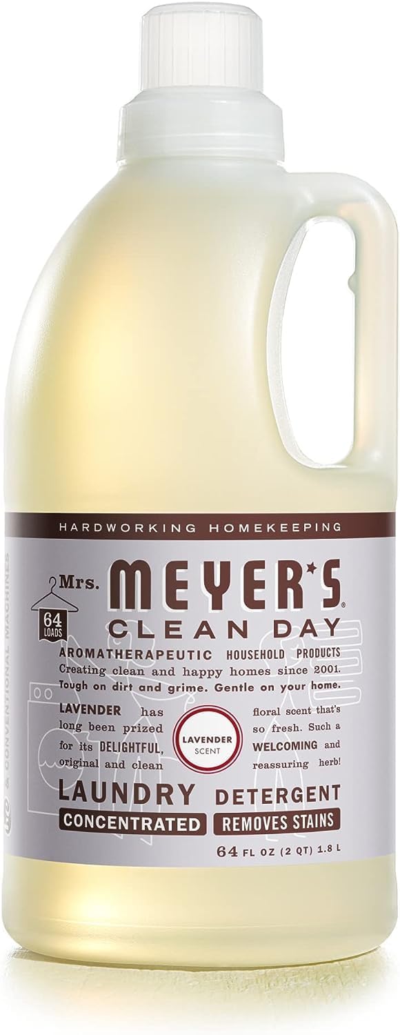 Mrs. Meyer’s Clean Day Lavender Laundry Detergent Concentrated Loads Per Bottle (64 Fl Oz (Pack of 3))