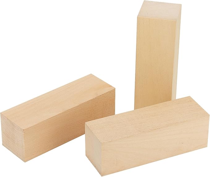 12 PCS 6x2x2 Inch Basswood Carving Blocks, Basswood Square Wood Blocks